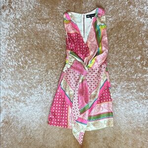 Zara Asymmetrical Dress with Tie in Front Size Xs